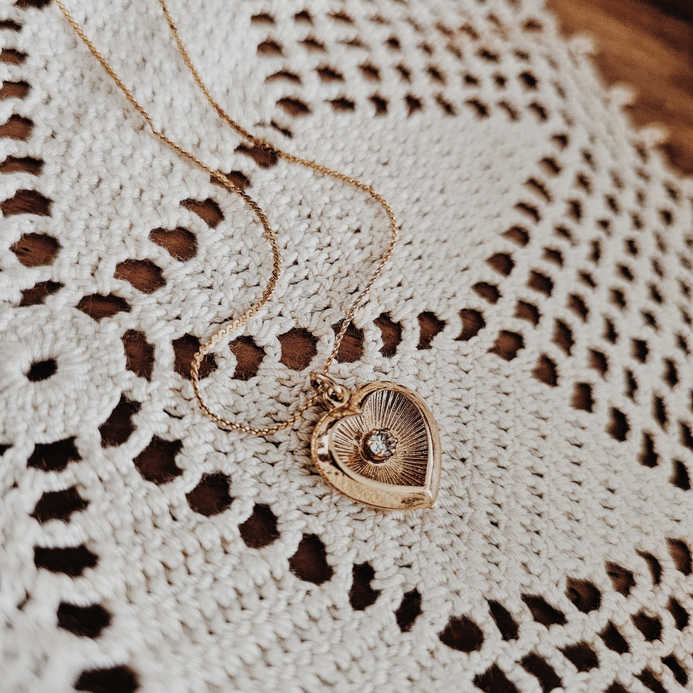 Gold Heart Pendant Necklace